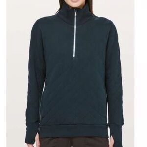 Lululemon Dark Green Insulated Quilted Pullover Size 6